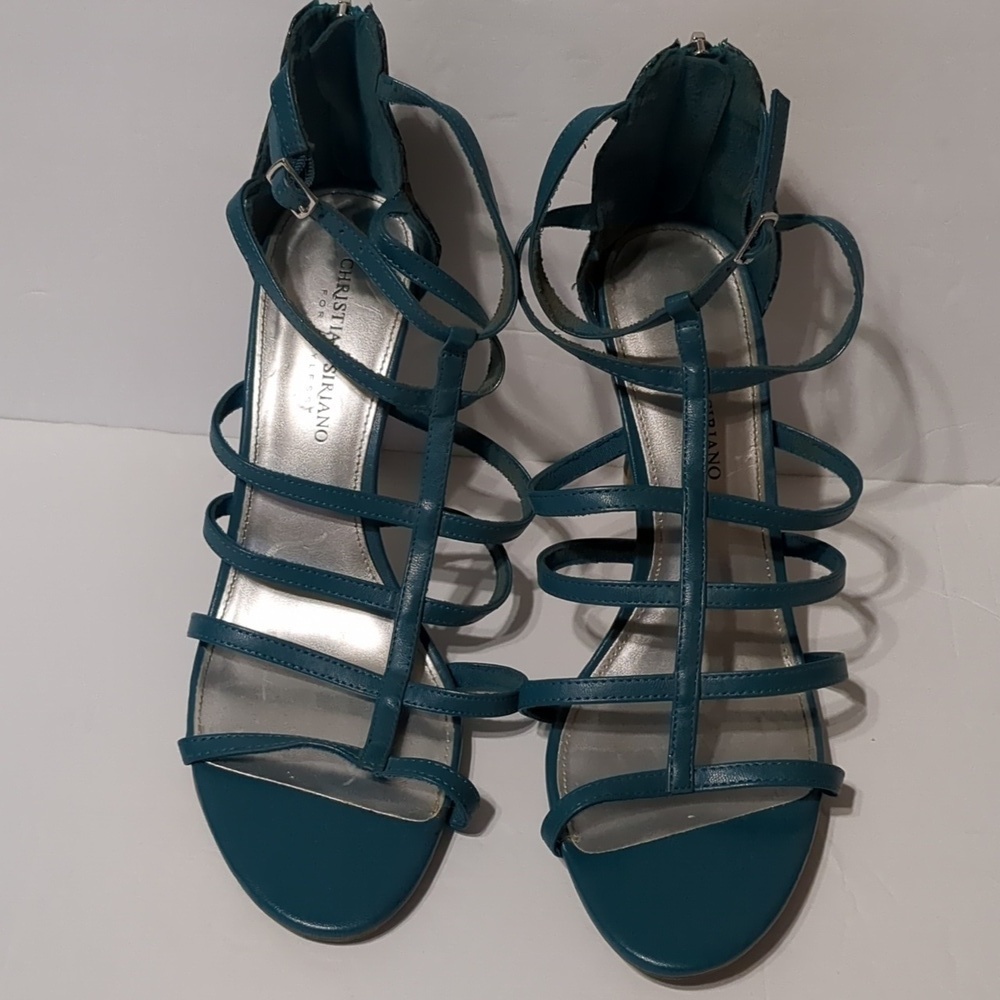 Christian Siriano for Payless aqua blue heels sandals women size 9.5 - Picture 2 of 15